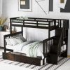 Stairway Twin-Over-Full Bunk Bed with Drawer, Storage and Guard Rail 2 Stairway Twin-Over-Full Bunk Bed with Drawer, Storage and Guard Rail