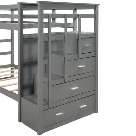 Hardwood Twin Over Twin Bunk Bed With Trundle And Staircase 23 Hardwood Twin Over Twin Bunk Bed With Trundle And Staircase