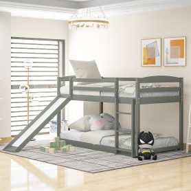 Twin Over Twin Bunk Beds With Convertible Slide And Ladder