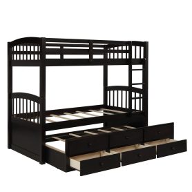 Twin Bunk Bed with Ladder, Safety Rail, Twin Trundle Bed with 3 Drawers 33 Twin Bunk Bed with Ladder, Safety Rail, Twin Trundle Bed with 3 Drawers
