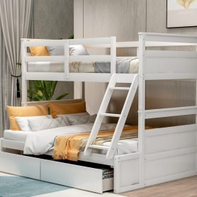 Twin Over Full Bunk Bed With Storage