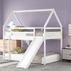 Twin Size Bunk House Beds With Slide And Ladder 1 Twin Size Bunk House Beds With Slide And Ladder
