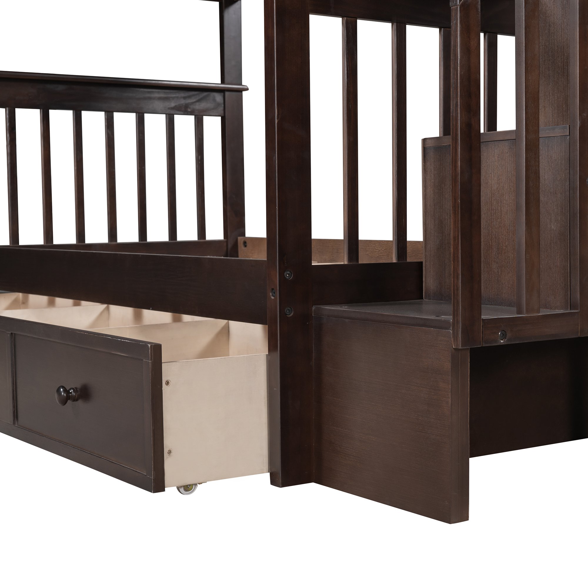 Stairway Twin-over-twin Bunk Bed With Three Drawers For Bedroom 14 Stairway Twin-over-twin Bunk Bed With Three Drawers For Bedroom