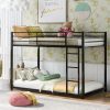 Metal Twin Over Twin Bunk Bed With Ladder 1 Metal Twin Over Twin Bunk Bed With Ladder