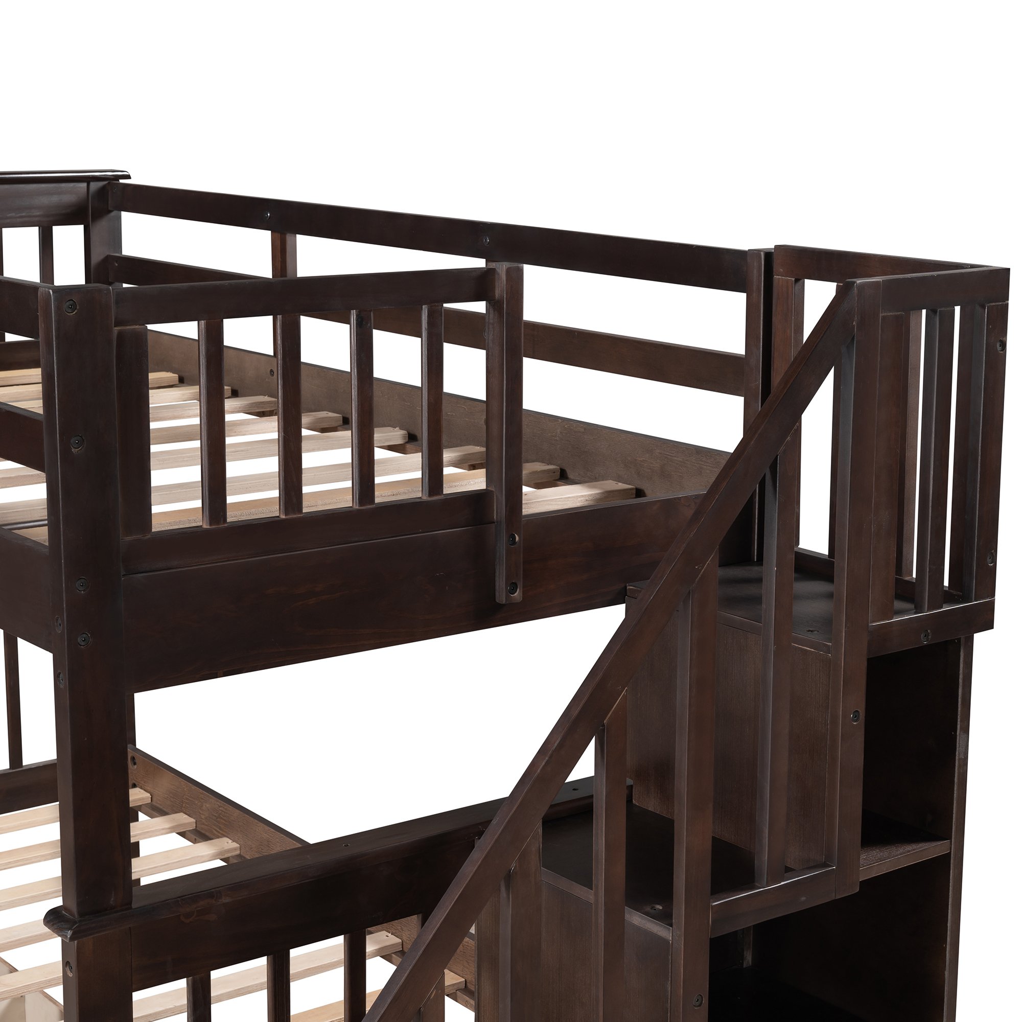 Stairway Twin-over-twin Bunk Bed With Three Drawers For Bedroom 13 Stairway Twin-over-twin Bunk Bed With Three Drawers For Bedroom