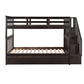 Stairway Twin-over-twin Bunk Bed With Three Drawers For Bedroom 19 Stairway Twin-over-twin Bunk Bed With Three Drawers For Bedroom