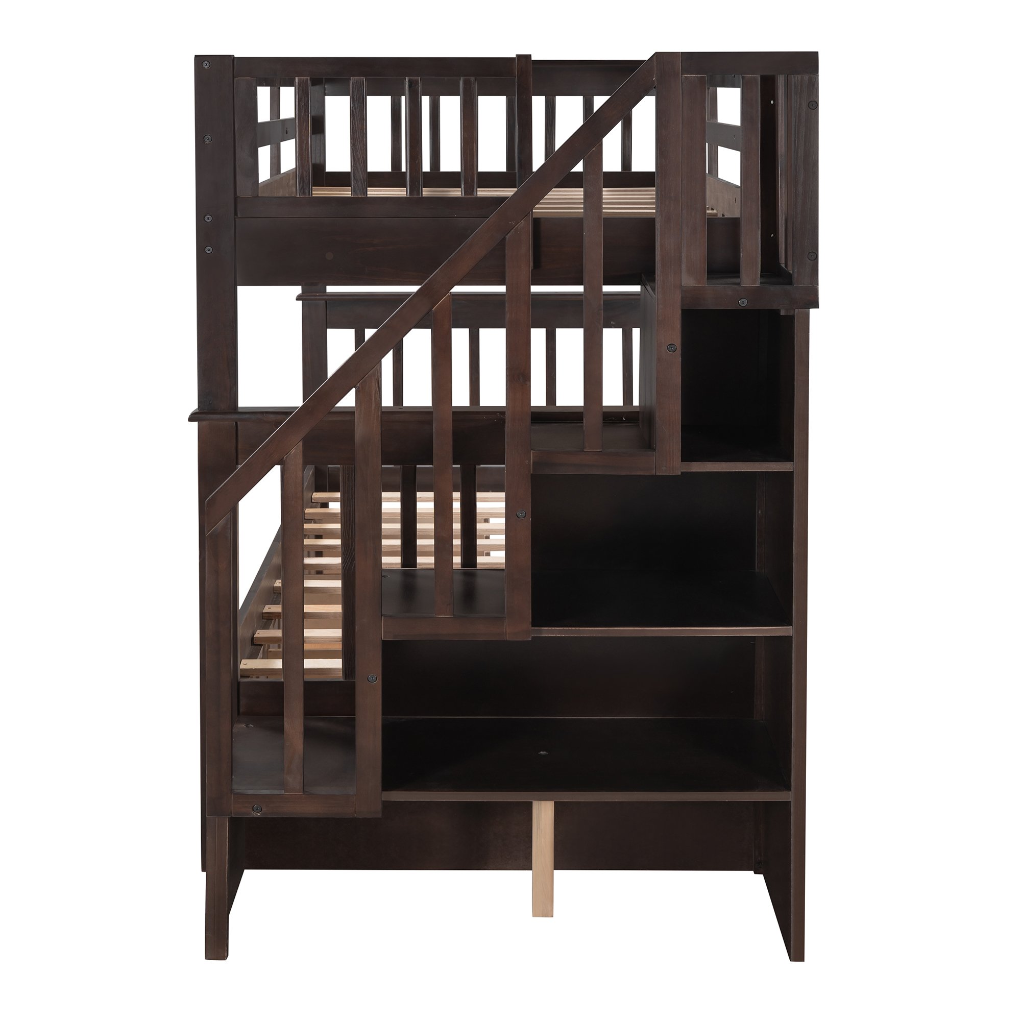 Stairway Twin-over-twin Bunk Bed With Three Drawers For Bedroom 16 Stairway Twin-over-twin Bunk Bed With Three Drawers For Bedroom