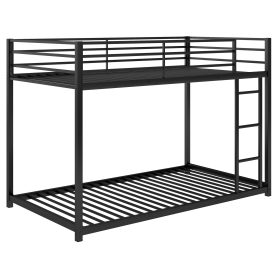 Metal Twin Over Twin Bunk Bed With Ladder
