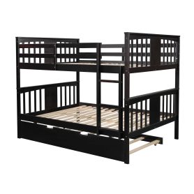 Full Over Full Bunk Bed With Twin Size Trundle And Ladder
