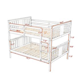 Full Over Full Bunk Bed With Ladder For Bedroom 27 Full Over Full Bunk Bed With Ladder For Bedroom