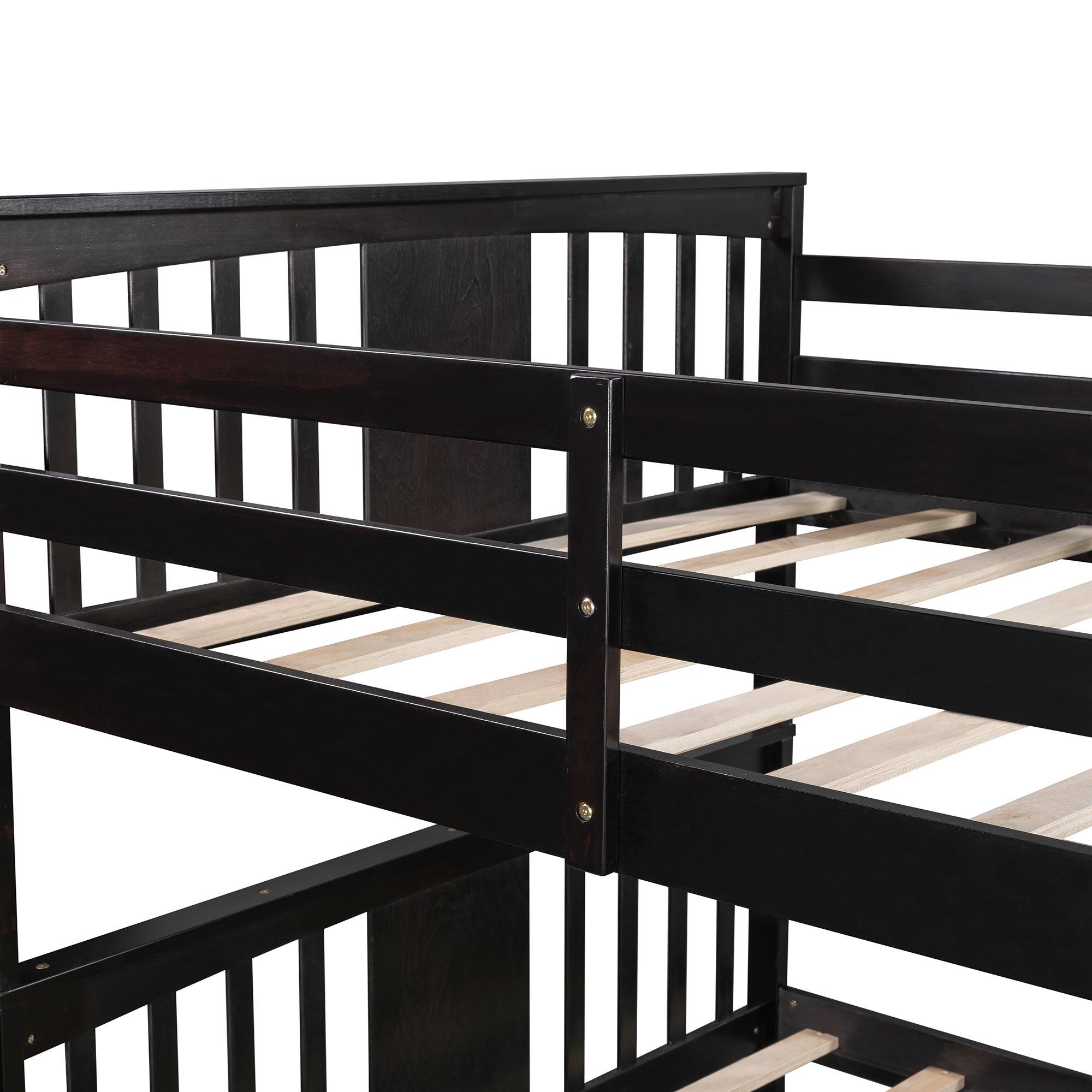 Full Over Full Bunk Bed With Ladder For Bedroom 11 Full Over Full Bunk Bed With Ladder For Bedroom