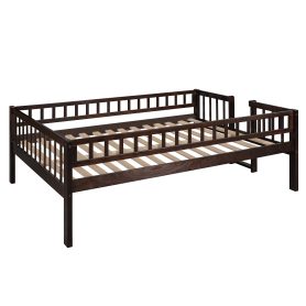 Full over Full over Full Triple Bunk Beds With Built-in Ladder And Slide 27 Full-over-full-over-full Triple Bunk Bed With Built-in Ladder And Slide and Guardrails