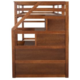 Twin over Twin Bunk Bed With Twin Trundle And 3 Storage Stairs