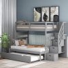 Twin Over Twin/Full Bunk Beds With Twin Size Trundle