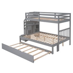 Twin Over Twin/Full Bunk Beds With Twin Size Trundle