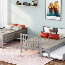 Twin Over Twin/Full Bunk Beds With Twin Size Trundle