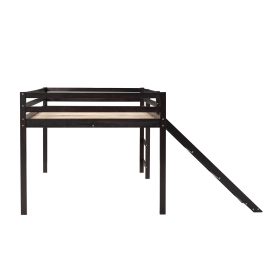 Full Loft Bed With Slide, Multifunctional Design