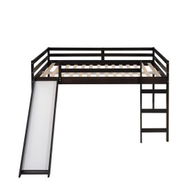 Full Loft Bed With Slide, Multifunctional Design