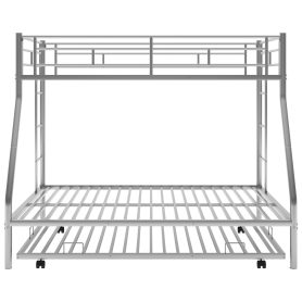 Twin over Full Bunk Bed with Twin Size Trundle, Two-Side Ladders 12 Twin over Full Bunk Bed with Twin Size Trundle, Two-Side Ladders