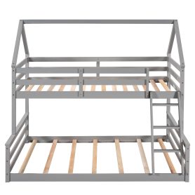 Twin over Full House Bunk Bed with Built-in Ladder 24 Twin over Full House Bunk Bed with Built-in Ladder