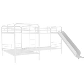 Twin Size L-Shaped Bunk Bed With Slide And Ladder 21 Twin Size L-Shaped Bunk Bed With Slide And Ladder