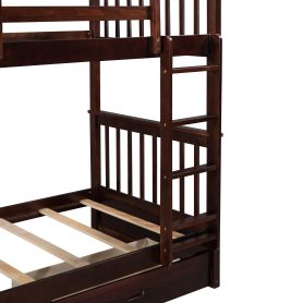 Twin Over Twin Bunk Bed with Ladders and Two Storage Drawers 32 Twin Over Twin Bunk Bed with Ladders and Two Storage Drawers