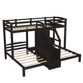 Twin over Twin & Twin Bunk Bed with Built-in Staircase and Little Drawer 24 Twin over Twin & Twin Bunk Bed with Built-in Staircase and Little Drawer