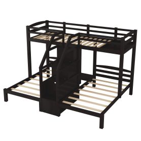Twin over Twin & Twin Bunk Bed with Built-in Staircase and Little Drawer 23 Twin over Twin & Twin Bunk Bed with Built-in Staircase and Little Drawer