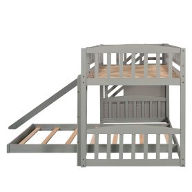 Twin Over Twin Bunk Bed With Two Drawers, Slide and Staircase 27 Twin Over Twin Bunk Bed With Two Drawers, Slide and Staircase