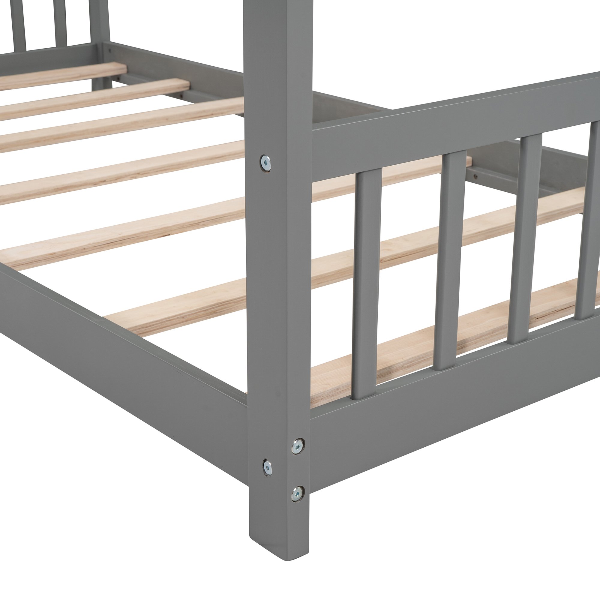 Twin Size House Wood Bed 9 Twin Size House Wood Bed