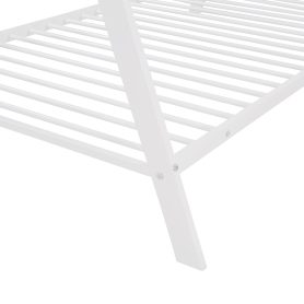 Tent Bed Frame, Twin Size Metal Play House Bed With Slat