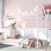 Twin Size Metal Kids Bed Frame, House Shape