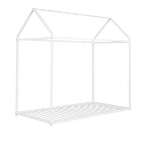 Twin Size Metal Kids Bed Frame, House Shape
