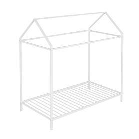 Twin Size Metal Kids Bed Frame, House Shape