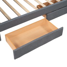 Upholstered Twin Size Daybed With Two Drawers