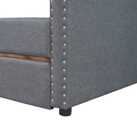Upholstered Twin Size Daybed With Two Drawers