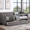 Upholstered Twin Size Daybed With Two Drawers