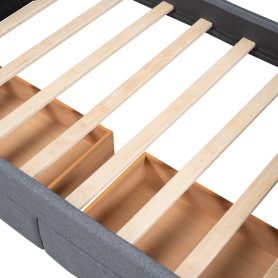 Upholstered Twin Size Daybed With Two Drawers