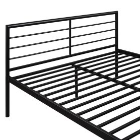 Twin Over Full Metal Bunk Bed With Desk, Ladder