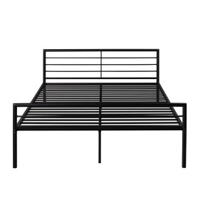 Twin Over Full Metal Bunk Bed With Desk, Ladder