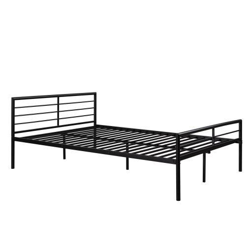 Twin Over Full Metal Bunk Bed With Desk, Ladder