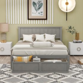 Alternative view of Full Size Platform Bed With Under-bed Drawers