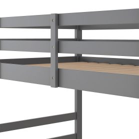 Twin Over Twin Low Bunk Bed with Ladder