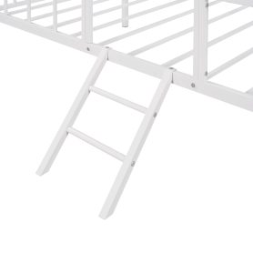 Metal House Bed Frame Twin Size with Slat Support, No Box Spring Needed