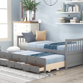 Twin Size Daybed With Trundle And Drawers