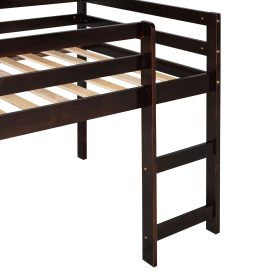 Twin Size Loft Bed With Slide, Multifunction Design