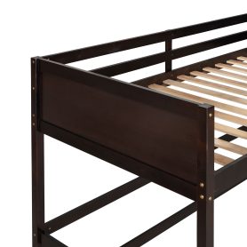Wooden Twin Size Loft Bed With Ladder