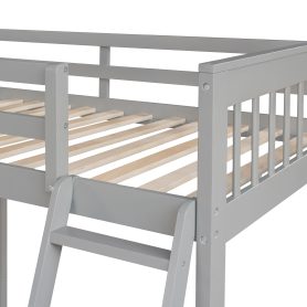 Twin over Full L-Shaped Bunk Bed With 3 Drawers, Ladder And Staircase 32 Twin over Full L-Shaped Bunk Bed With 3 Drawers, Ladder And Staircase