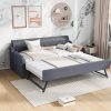 Twin Size Upholstery DayBed with Trundle and USB Charging
