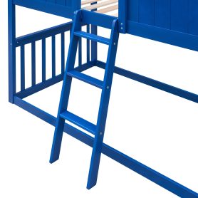 Wooden Twin Over Twin House Bunk Bed With Ladder 28 Wooden Twin Over Twin House Bunk Bed With Ladder